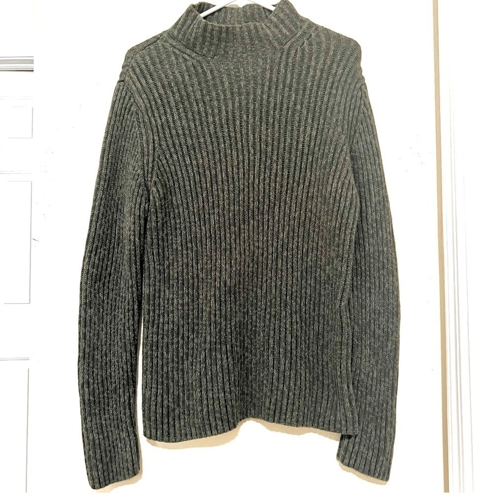 ROOTS Canada Womens Gray Ribbed chunky knitted high neck Sweater Size XL